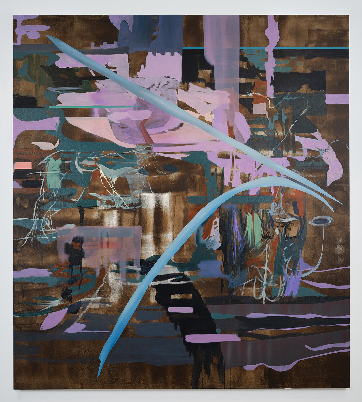 Gabriele Adomaityte, <i>Life is a calyx to long thirsts</i>, 2022. Oil and acrylic on linen, 78 3/4 x 70 78/ in (200 x 180 cm)